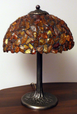 Bursztynowa lampa Tiffany 30