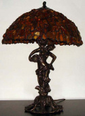 Bursztynowa lampa Tiffany - Amber 40