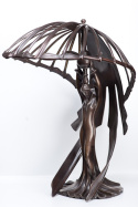 BURSZTYNOWA LAMPA FLAYING LADY średnia 53 cm