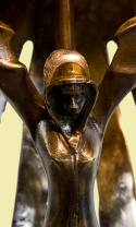 BURSZTYNOWA LAMPA WITRAŻOWA FLAYING LADY mała 35