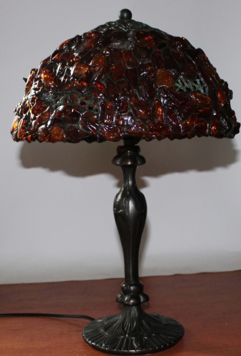 Bursztynowa lampa 30 Bursztyn koniakowy