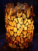 Bursztynowa lampa Ring