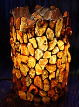 Bursztynowa lampa Ring