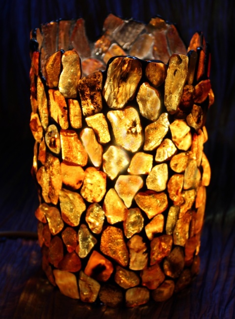 Bursztynowa lampa Ring