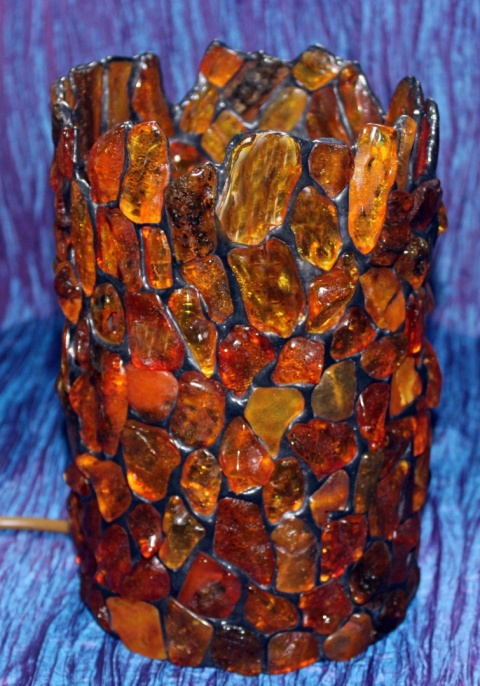 Bursztynowa lampa Ring