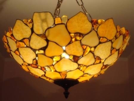 Lampa Liście z bursztynem 50