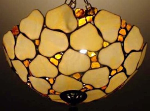 Lampa Liście z bursztynem 50