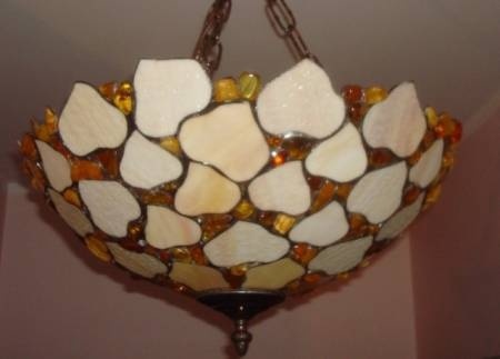 Lampa Liście z bursztynem 50