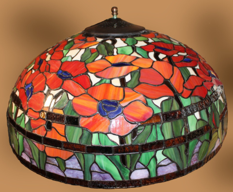 Lampa Tiffany Replika Oriental poppy T1598 Lampa Tiffany Replika Oriental poppy T1598