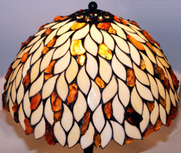 Lampa łezki z bursztynem 40