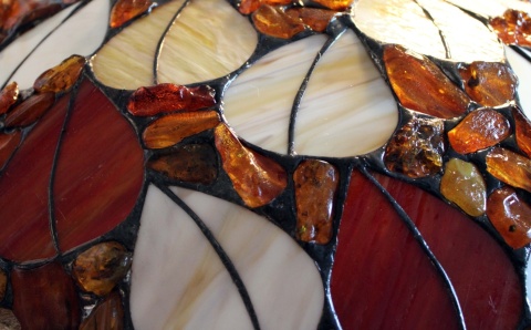 Lampa wisząca Plafon Łiście z bursztynem