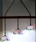 Lampa wisząca trzy klosze Tiffany