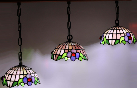 Lampa wisząca trzy klosze Tiffany