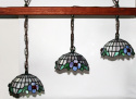 Lampa wisząca trzy klosze Tiffany