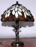 Lampa witrażowa Tiffany z bursztynem - Łezki 20 bursztynowy rant