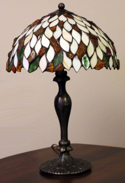 Lampa witrażowa Tiffany z bursztynem - Łezki 30 Lampa witrażowa Tiffany z bursztynem - Łezki 30