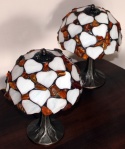 Lampa witrażowa Tiffany z bursztynem - Liście 20 - 2 szt