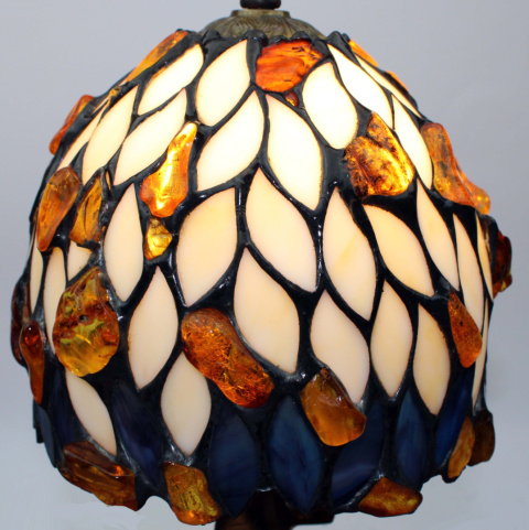 Lampa witrażowa Tiffany z bursztynem - Willow 17 Lampa witrażowa Tiffany z bursztynem - Willow 17
