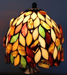 Lampa witrażowa Tiffany z bursztynem - Willow 17