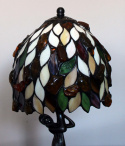 Lampa witrażowa Tiffany z bursztynem - Willow 17