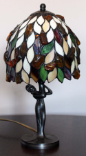 Lampa witrażowa Tiffany z bursztynem - Willow 17