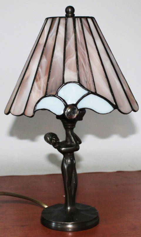 Lampka witrażowa Tiffany Flower LaMona - owal