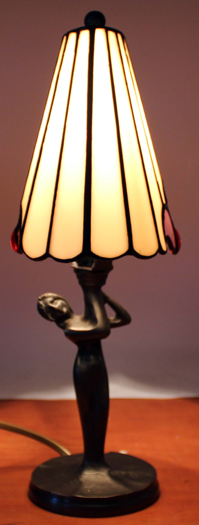 Lampka witrażowa Tiffany Flower LaMona - owal