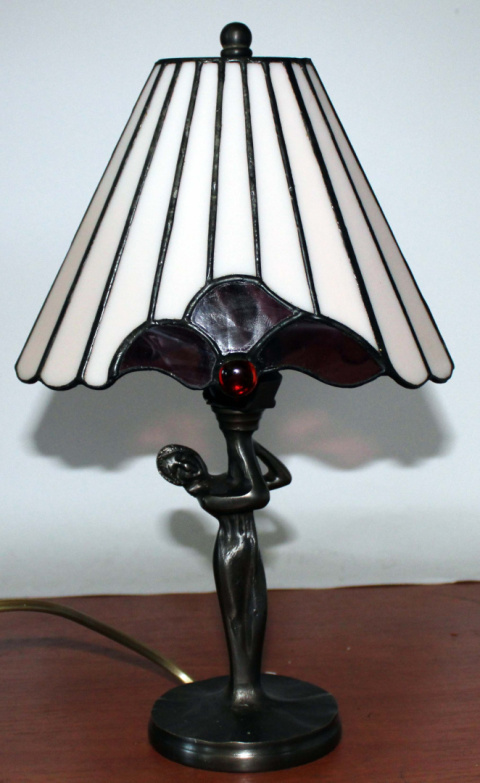 Lampka witrażowa Tiffany Flower LaMona - owal