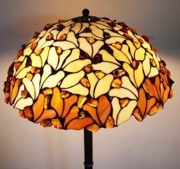 Podłogowa lampa Listki z bursztynem 50 - podstawa Deja