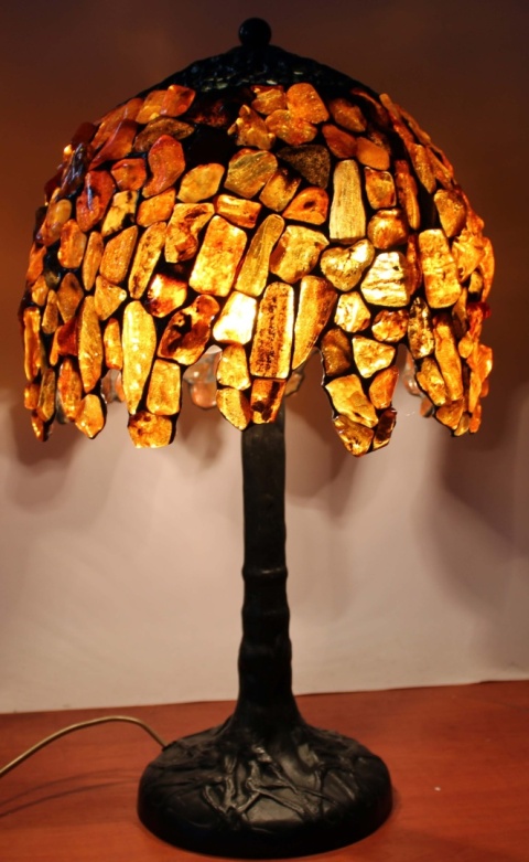 Bursztynowa lampa Wisteria 26