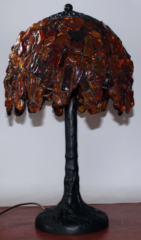 Bursztynowa lampa Wisteria 26