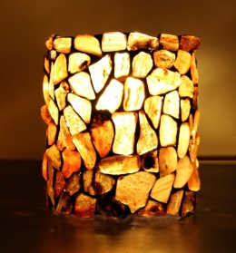 Bursztynowa lampa Tube