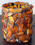 Bursztynowa lampa Tube