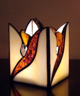 Świecznik na tealighty Dragonfly Witraże 9,5 cm