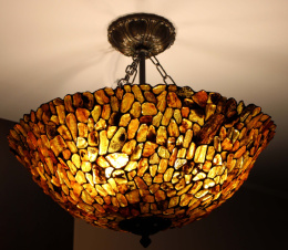 Wisząca bursztynowa lampa Tiffany 60 cm