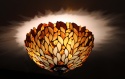 Wisząca lampa plafon łezki z bursztynem 40