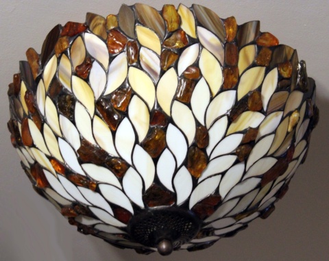 Wisząca lampa plafon łezki z bursztynem 40