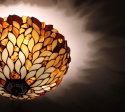 Wisząca lampa plafon łezki z bursztynem 40