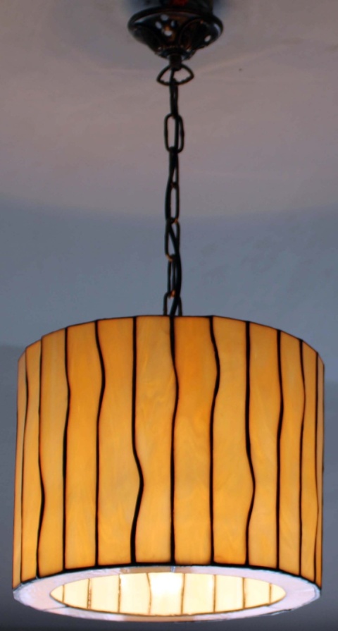 Wisząca lampa witrażowa Stripes 30