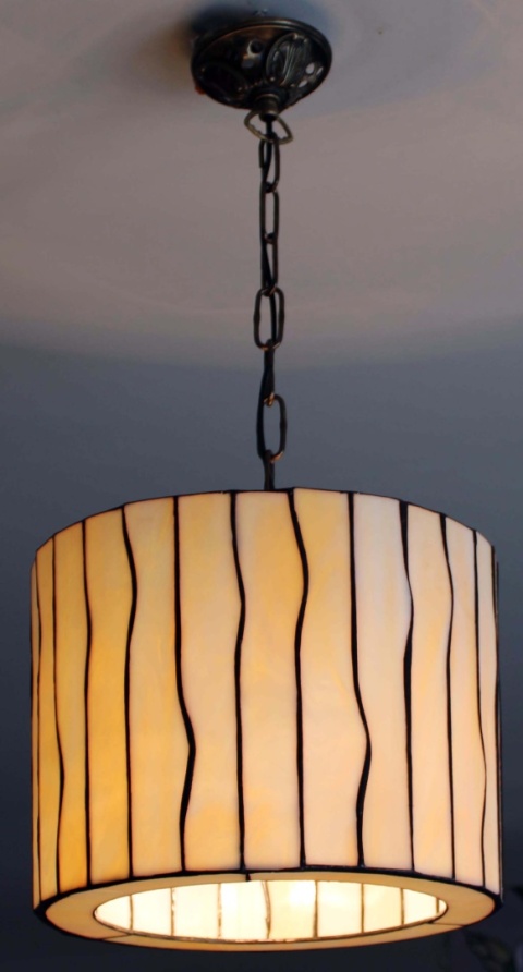 Wisząca lampa witrażowa Stripes 30