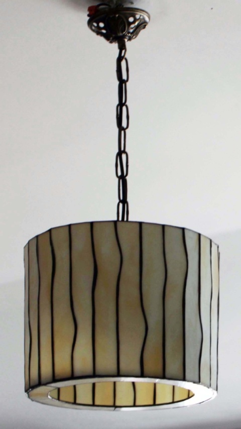 Wisząca lampa witrażowa Stripes 30