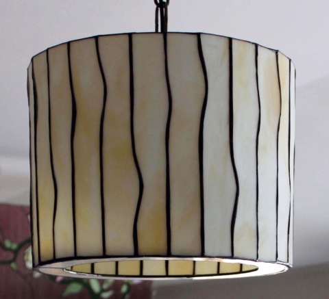 Wisząca lampa witrażowa Stripes 30