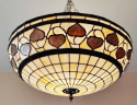 Wisząca lampa witrażowa Tiffany model Acorn T1435
