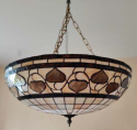 Wisząca lampa witrażowa Tiffany model Acorn T1435