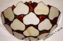 Witrażowy kinkiet Liście z bursztynem