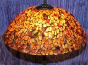 Bursztynowa lampa Podłogowa Tiffany 60 cm