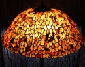 Bursztynowa lampa Podłogowa Tiffany 60 cm