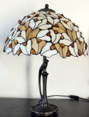 Lampa Tiffany Listki z bursztynem 40