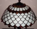 Lampa witrażowa Łuski z bursztynem 40