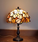 Lampa witrażowa Tiffany z bursztynem - Listki 20